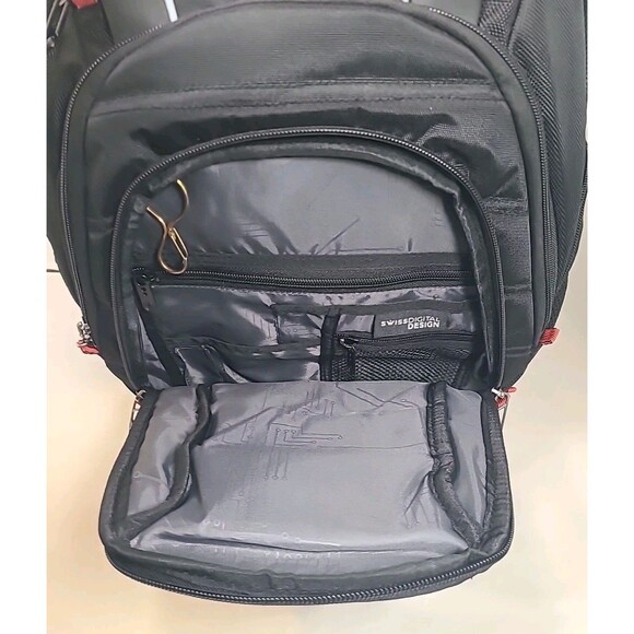 SwissDigital Design Friendly Water-Resistant Large Black Backpack W/RFID Protect main image 5